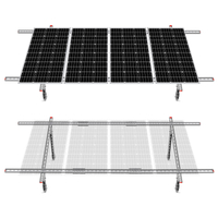 Sistema di kit di staffe di montaggio per pannelli solari multipezzo impermeabili regolabili ecologici per pannelli solari da 1 a 4 pezzi