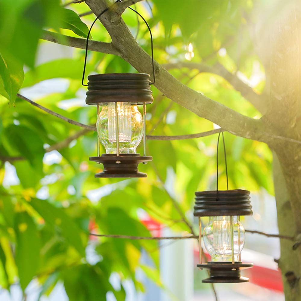 Lampada solare a lanterna a LED anticorrosione impermeabile portatile per la decorazione del percorso del giardino solare all'aperto per il campeggio 