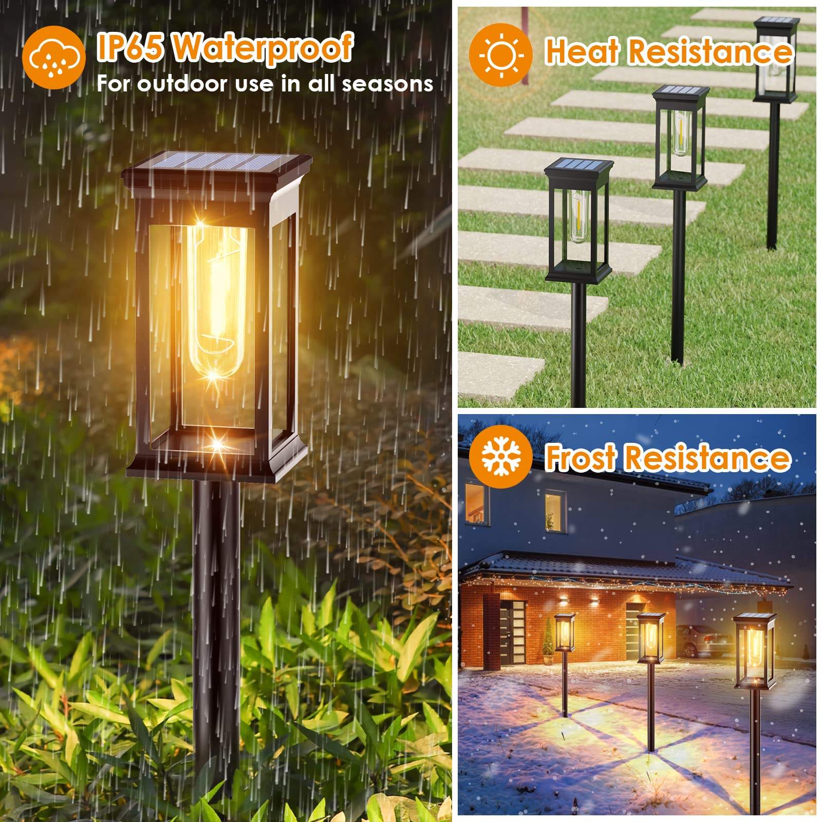 Lampada solare IP65 per giardino esterno impermeabile per decorazione del prato, per passaggio pedonale