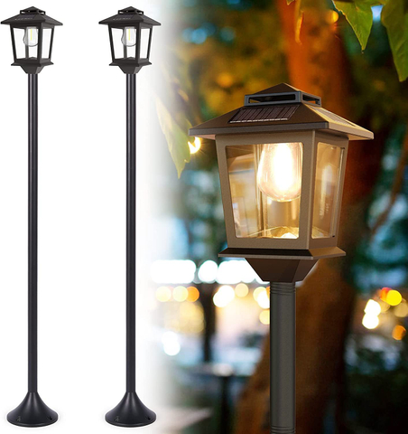 Lampada da pavimento a LED solare impermeabile per decorazione da giardino all'aperto con luce calda