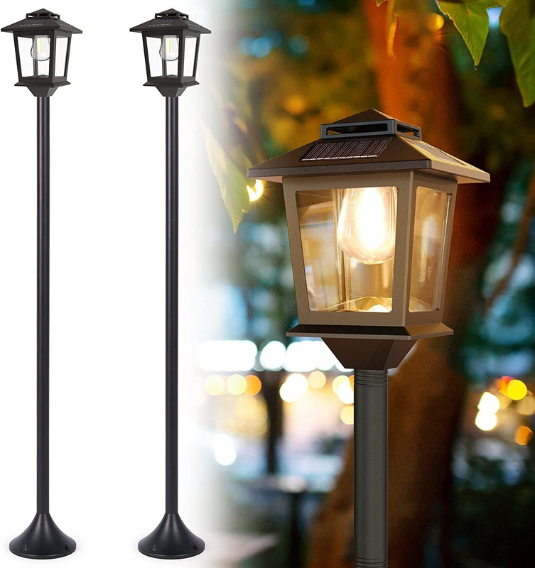 Lampada da pavimento a LED solare impermeabile per decorazione da giardino all'aperto con luce calda